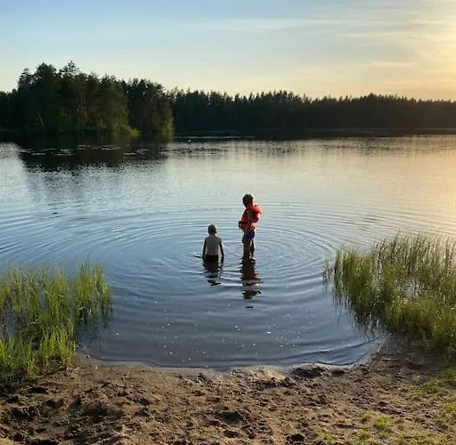 木屋 Uniikki Lomamoekki Maentymetsaessae Jaerven Edustalla Pihtikoski