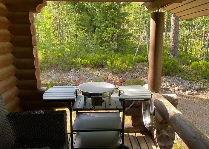 Uniikki Lomamoekki Maentymetsaessae Jaerven Edustalla 木屋